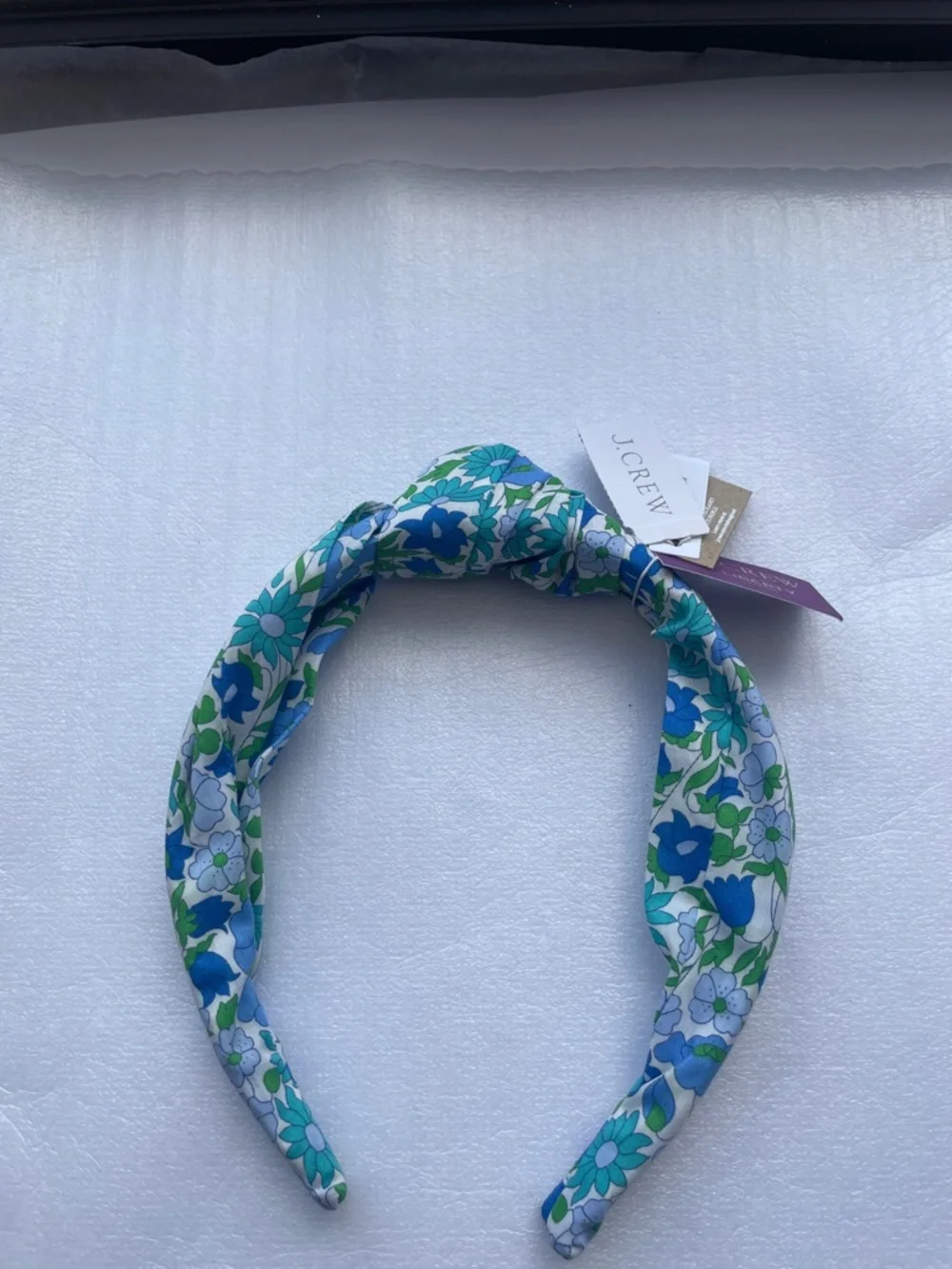 ❤️J. Crew Floral Headband — Blue & Green Florals NWT